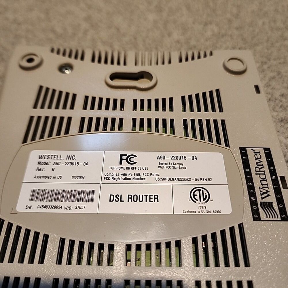 WESTELL DSL Router - Model A90-220015-04 - Picture 3 of 5